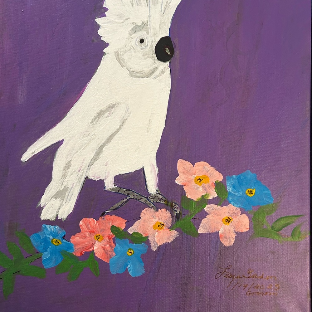 White Cockatoo Art Print